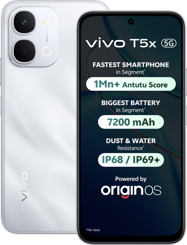 vivo T5x 5G (Star Silver, 128 GB)(6 GB RAM)