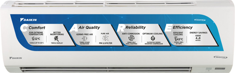 Daikin 2025 Model 1.5 Ton 3 Star Split Inverter AC(FTKL50UV16VAF
 RKL50UV16VAF, White)