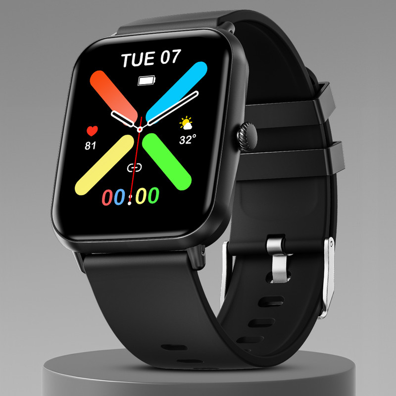 Fire-Boltt Ninja Calling Pro Plus 46.5mm (1.83) Display Bluetooth Calling, AI Voice Smartwatch(Black Strap, Free Size)