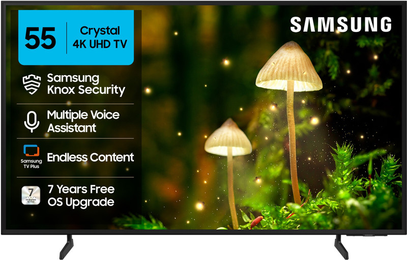Samsung 138 cm (55 inch) Ultra HD (4K) LED Smart Tizen TV 2025 Edition with 4K Upscaling | HDR 10+ | Voice Assistance Remote Control | PurColor | Slim Look | Samsung Knox Security | 100+ Free Channels | Universal Gestures(UA55UE84AFULXL)