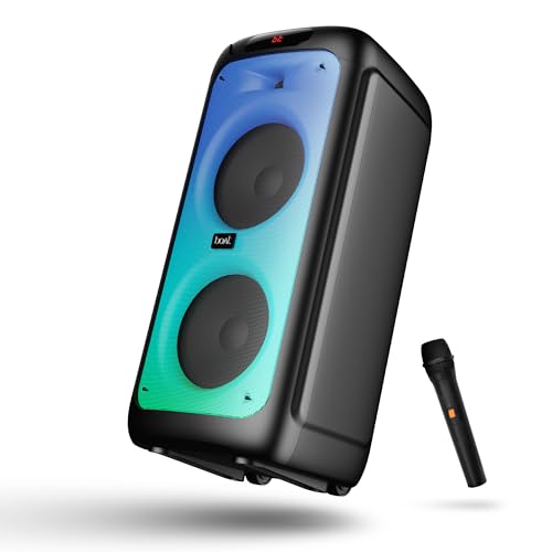 boAt Partypal 390/400 Speaker w/ 160 W Signature Sound, Karaoke with 2 Microphone Input Ports, Up to 6 hrs Playtime, EQ Modes, TWS Mode, Bluetooth v5.3, AUX & USB Type-C Port, Space Black