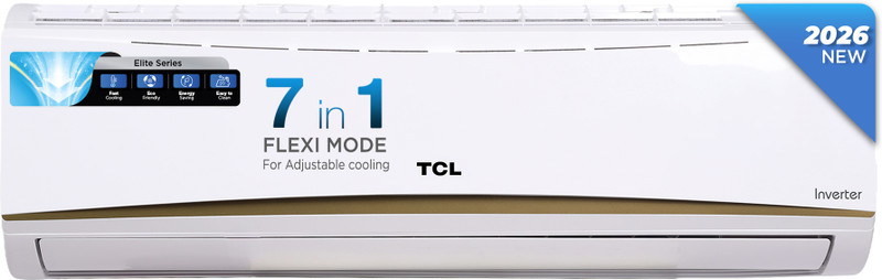 TCL 2026 Model 2 Ton 3 Star Split Inverter 7 Step Convertible with Powerful and Fast cooling, 4 Ways Swing, Blue Fin and Fungal Protection, Energy saving, Silent Operation AC(TAC-22CSD/EV3AM, White)