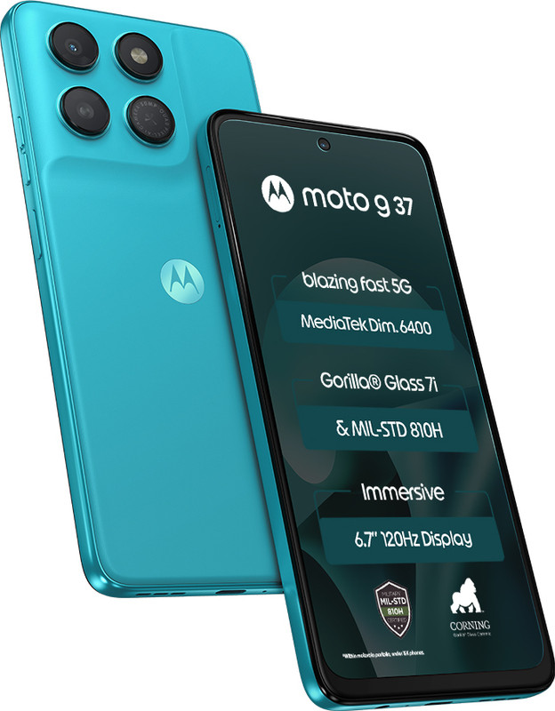 MOTOROLA g37 (PANTONE Capri, 64 GB)(4 GB RAM)