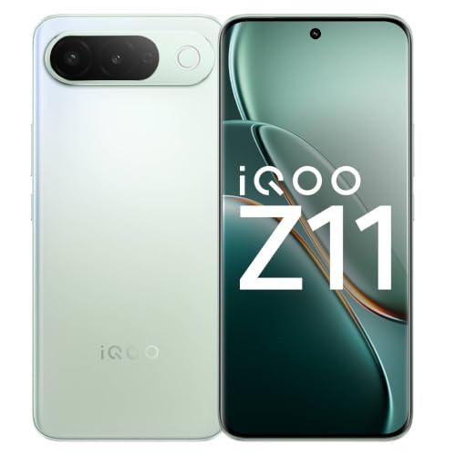 iQOO Z11 5G (Aurora Green, 6GB RAM, 128GB Storage) | India’s 1st MediaTek Dimensity 7500 Turbo Processor* | 3D Curved Display- Brightest Display in the Segment* | AI Captions- Record & Recap*
